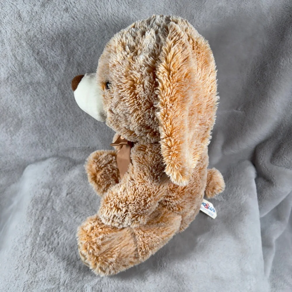Hug‎ & Luv Tan Striped Belly Bunny Rabbit Plush Stuffed Animal 15 inch Floppy